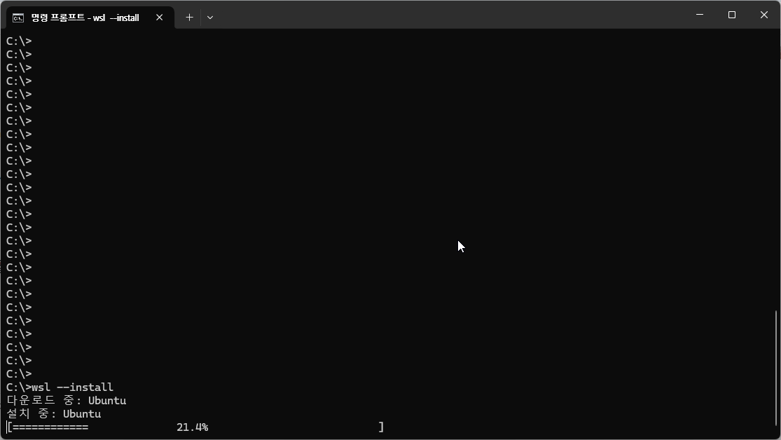 Ubuntu 설치 완료 화면